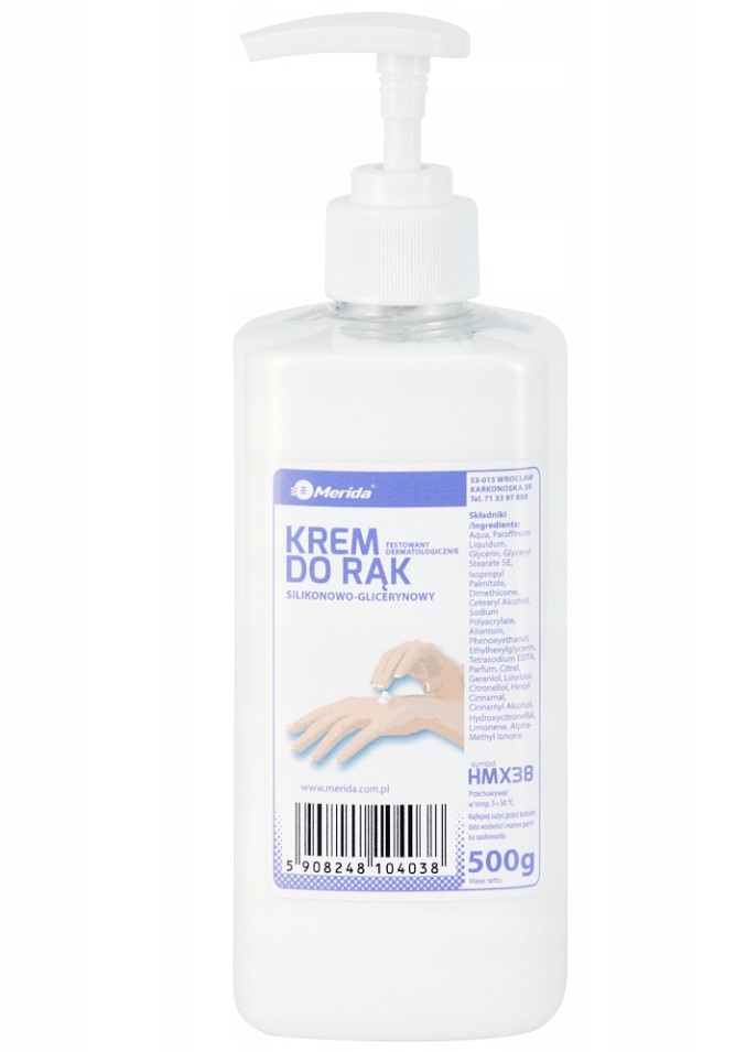 Krem ochronny do rąk Merida 500ml z pompką